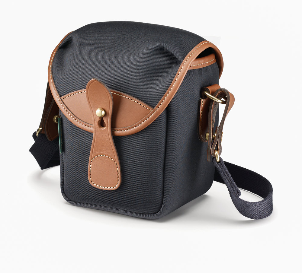 Black canvas and tan leather